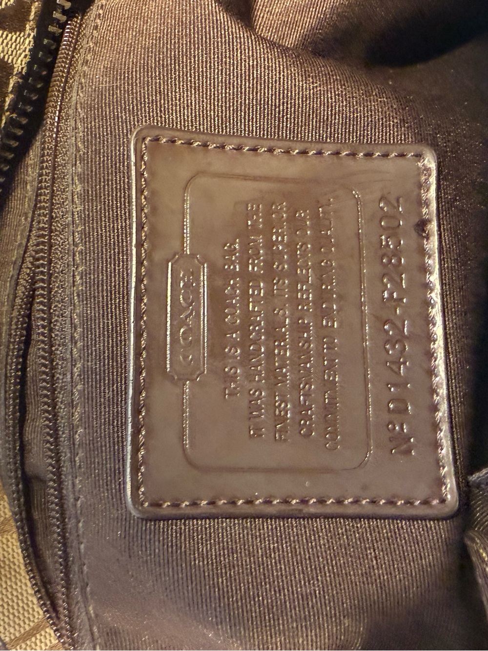 Coach Signature Stripe Crossbody Messenger Bag EUC - Picture 11 of 13